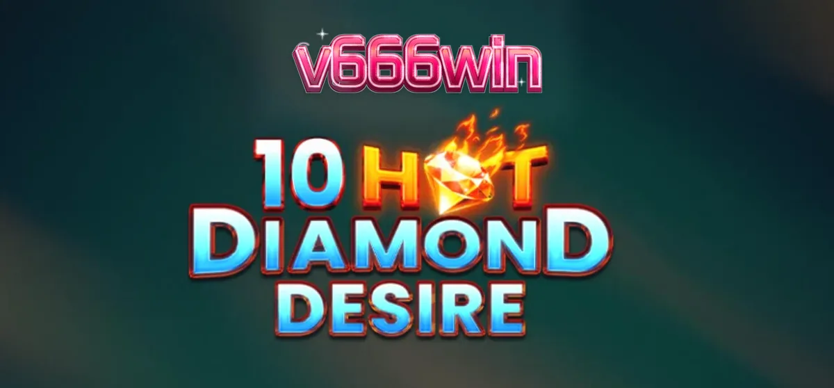 Interface brilhante e neon do slot 10 Hot Diamond Desire com símbolos de frutas e diamantes.